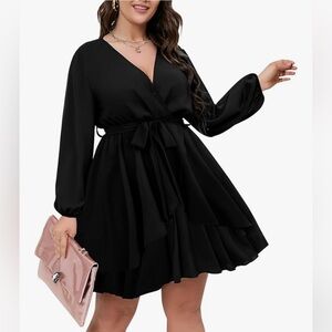 Elegant Black Long Sleeve Dress